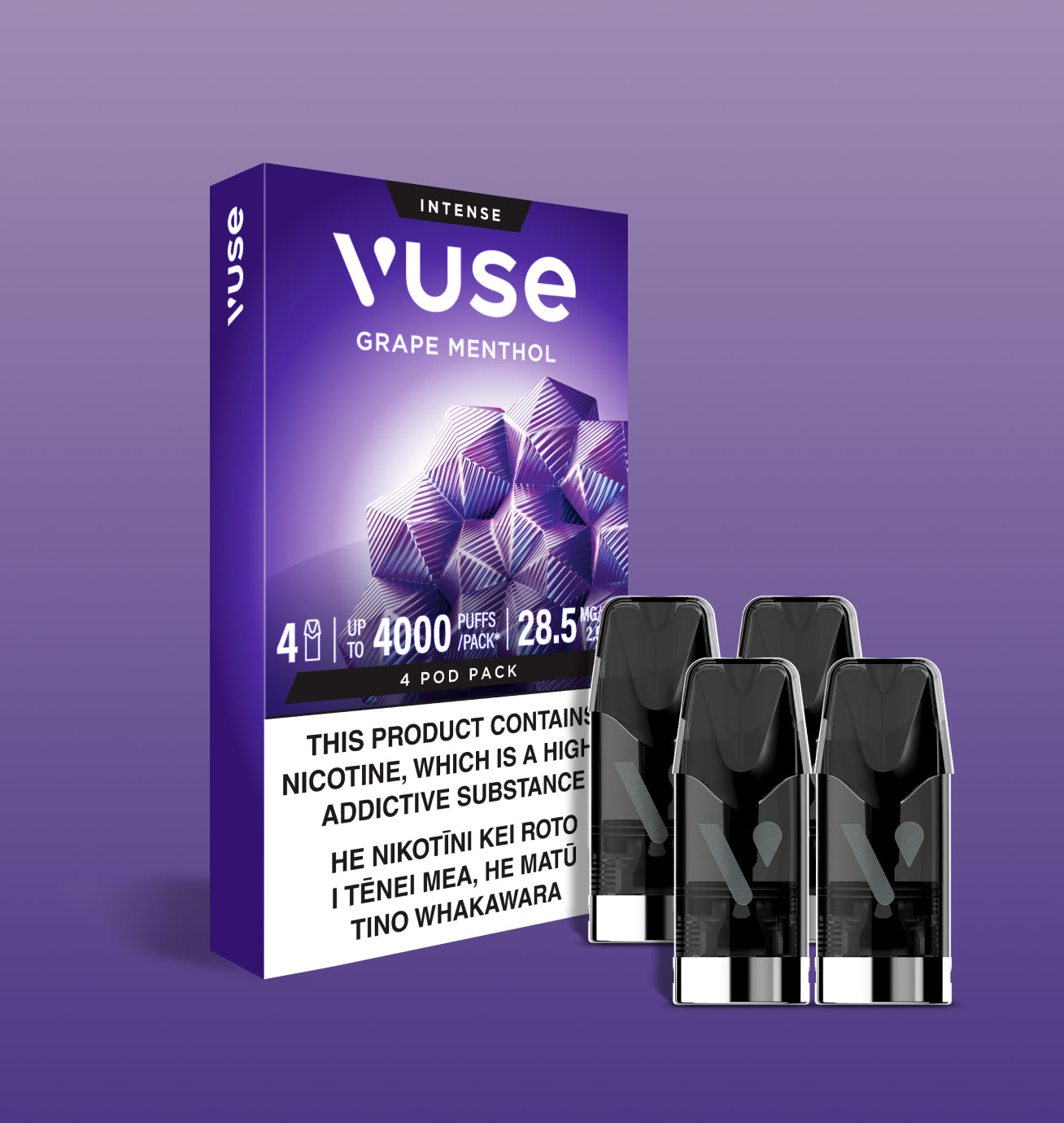Intense Grape Menthol e Liquid 4 POD PACK
