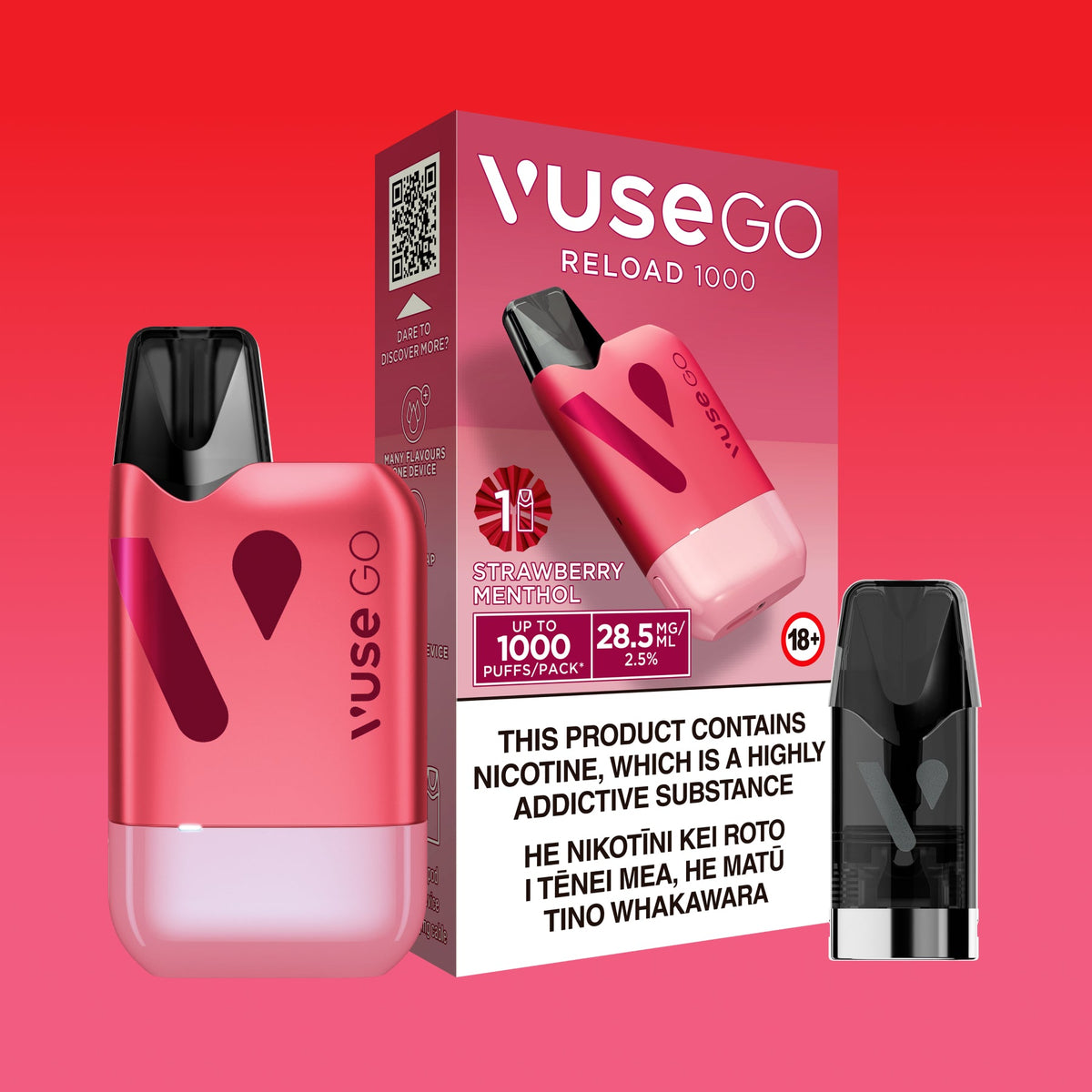 Vuse Go Reload Ready to Vape Kits | Strawberry Menthol Flavour