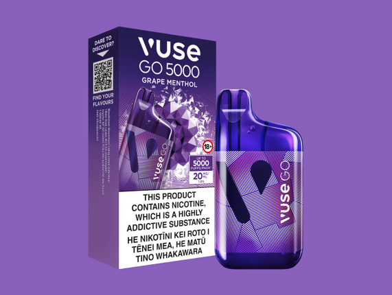 Vuse Go 5000 Disposable Vape Box - Grape Menthol