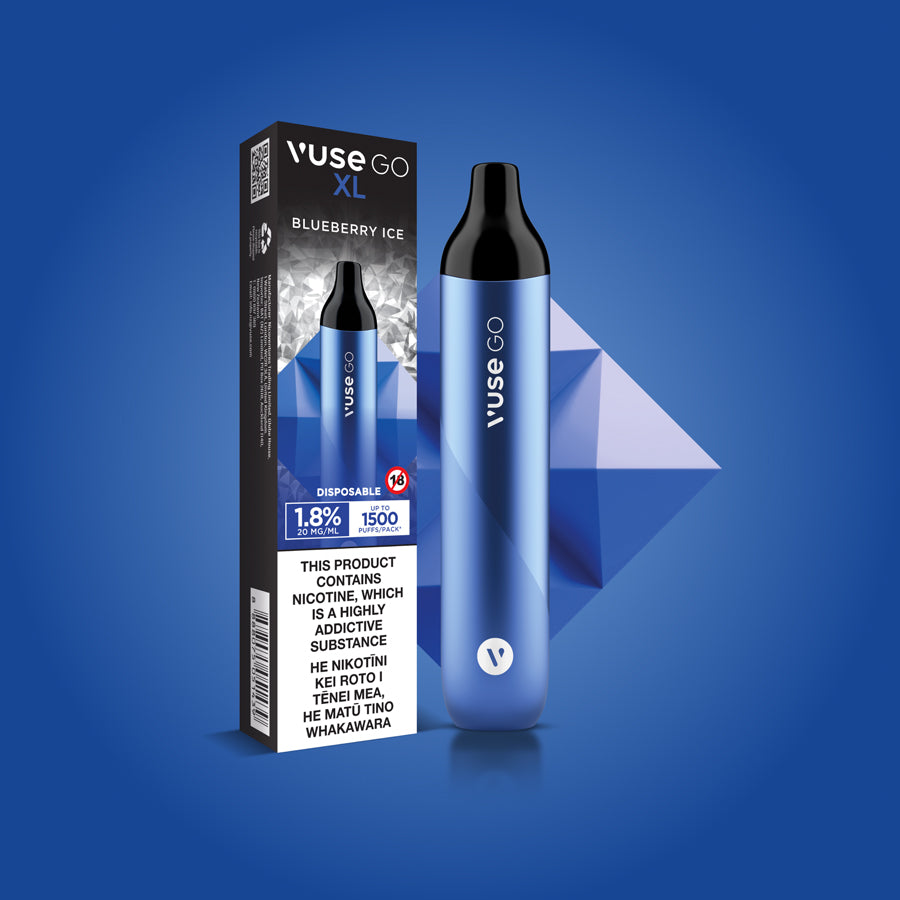Blueberry Ice XL disposable Vape pen and packaging